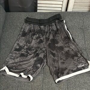 Spalding Men's Black and Gray Athletic Shorts
